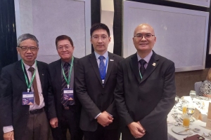 Ir Ben Li, Branch Committee Member, IET (HK); Dr Samuel CHU, Founding President (HKIIE); Dr Paul Lau, (HKCT); Ir Dr William Ip, Chairman (HKIIE).